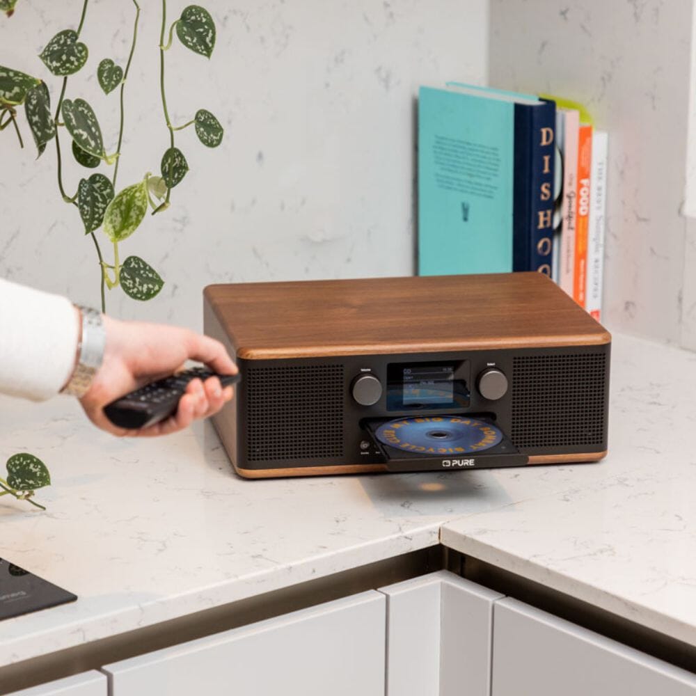 [OPEN BOX] Pure Classic C-D6 DAB/FM Radio with Bluetooth & CD Player - Coffee Black / Walnut - K&B Audio