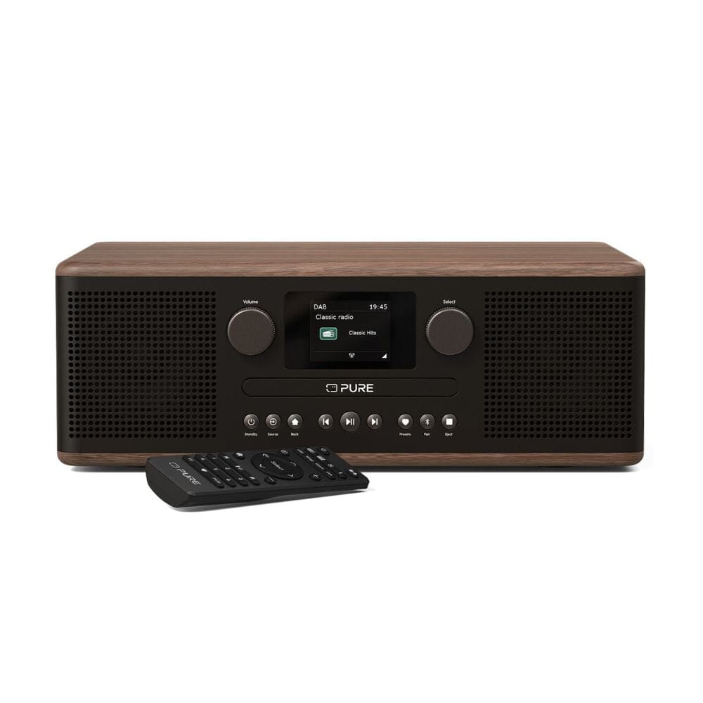 [OPEN BOX] Pure Classic C-D6 DAB/FM Radio with Bluetooth & CD Player - Coffee Black / Walnut - K&B Audio