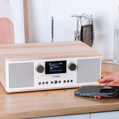 Pure Classic C-D6 CD Player, Radio & Bluetooth + Audio-Technica LP60X Turntable - K&B Audio