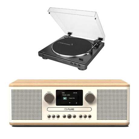 Pure Classic C-D6 with CD, FM/DAB Radio + Audio-Technica LP60X Record Player - K&B Audio