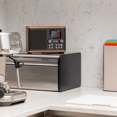 [OPEN BOX] Pure Classic H4 DAB/FM Radio with Bluetooth - Black / Walnut - K&B Audio