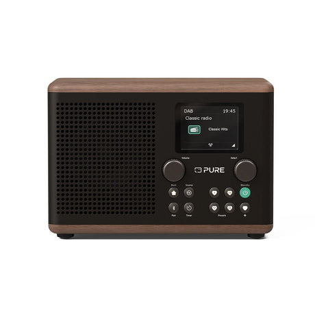 [OPEN BOX] Pure Classic H4 DAB/FM Radio with Bluetooth - Black / Walnut - K&B Audio