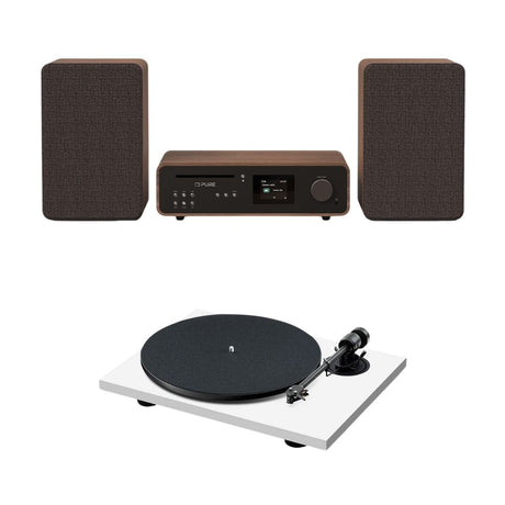 Pure Classic Stereo System with CD / Radio / Bluetooth + Pro-Ject E1.2 Audiophile Turntable - K&B Audio