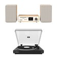 Pure Classic Stereo System with CD / Radio / Bluetooth + Victrola Automatic Bluetooth Turntable - K&B Audio