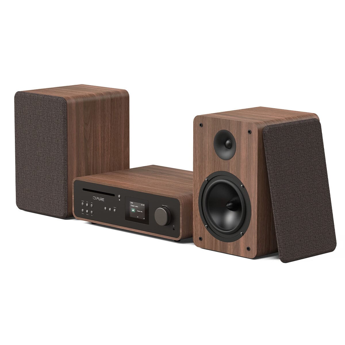 Pure Classic Stereo System with CD / Radio / Bluetooth + Audio-Technica LP60X Turntable - K&B Audio