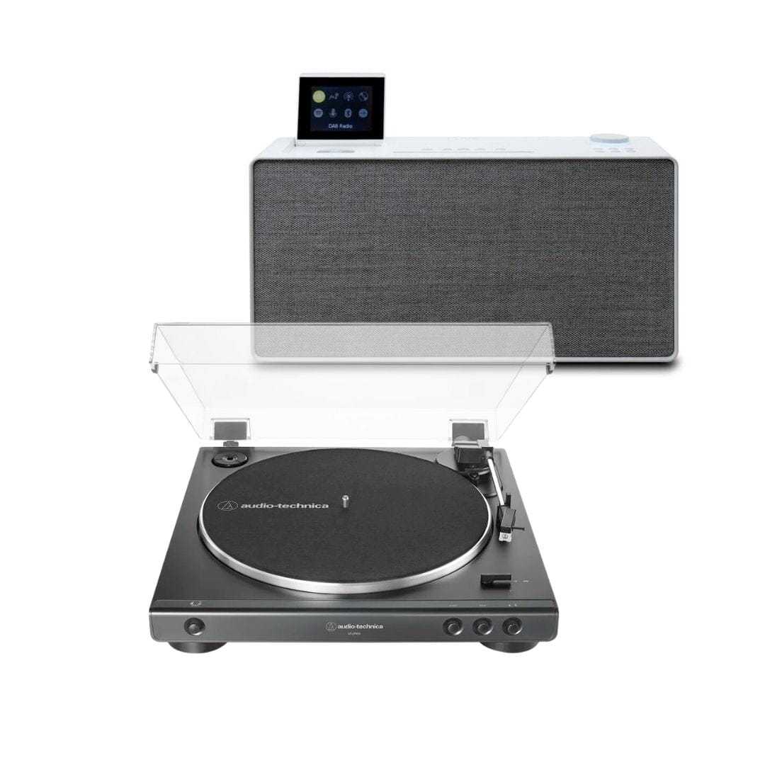 Pure Evoke-Home + Audio-Technica LP60X Turntable with Speakers - K&B Audio