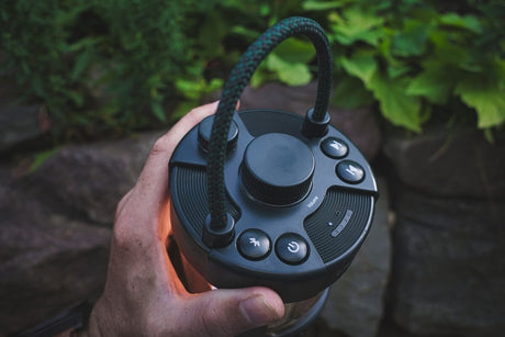 Pure Woodland Glow Waterproof Outdoor Speaker with LED Lamp - K&B Audio