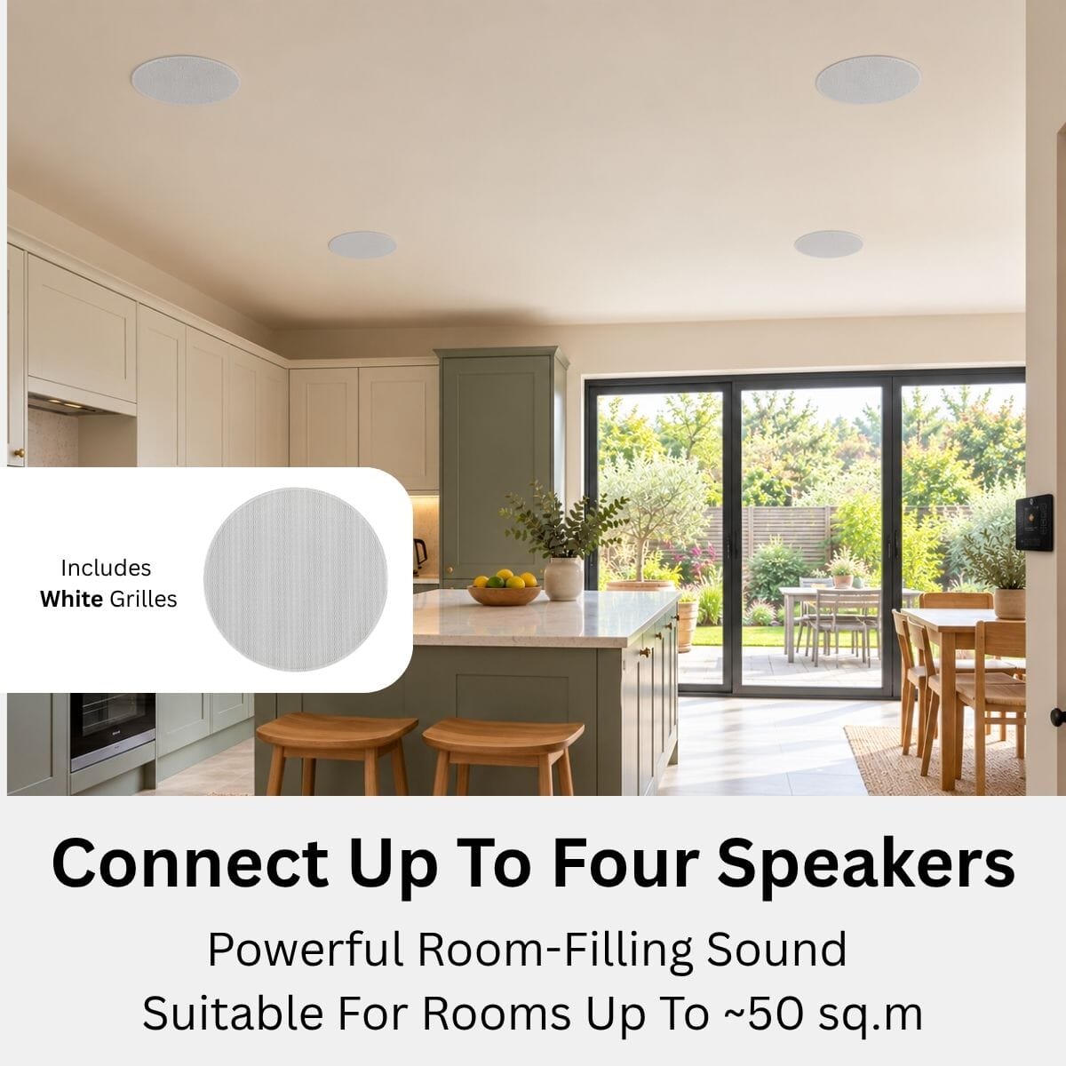 Q Acoustics E120 4 x 6.5" Bluetooth Ceiling Speaker System with DAB Radio - K&B Audio