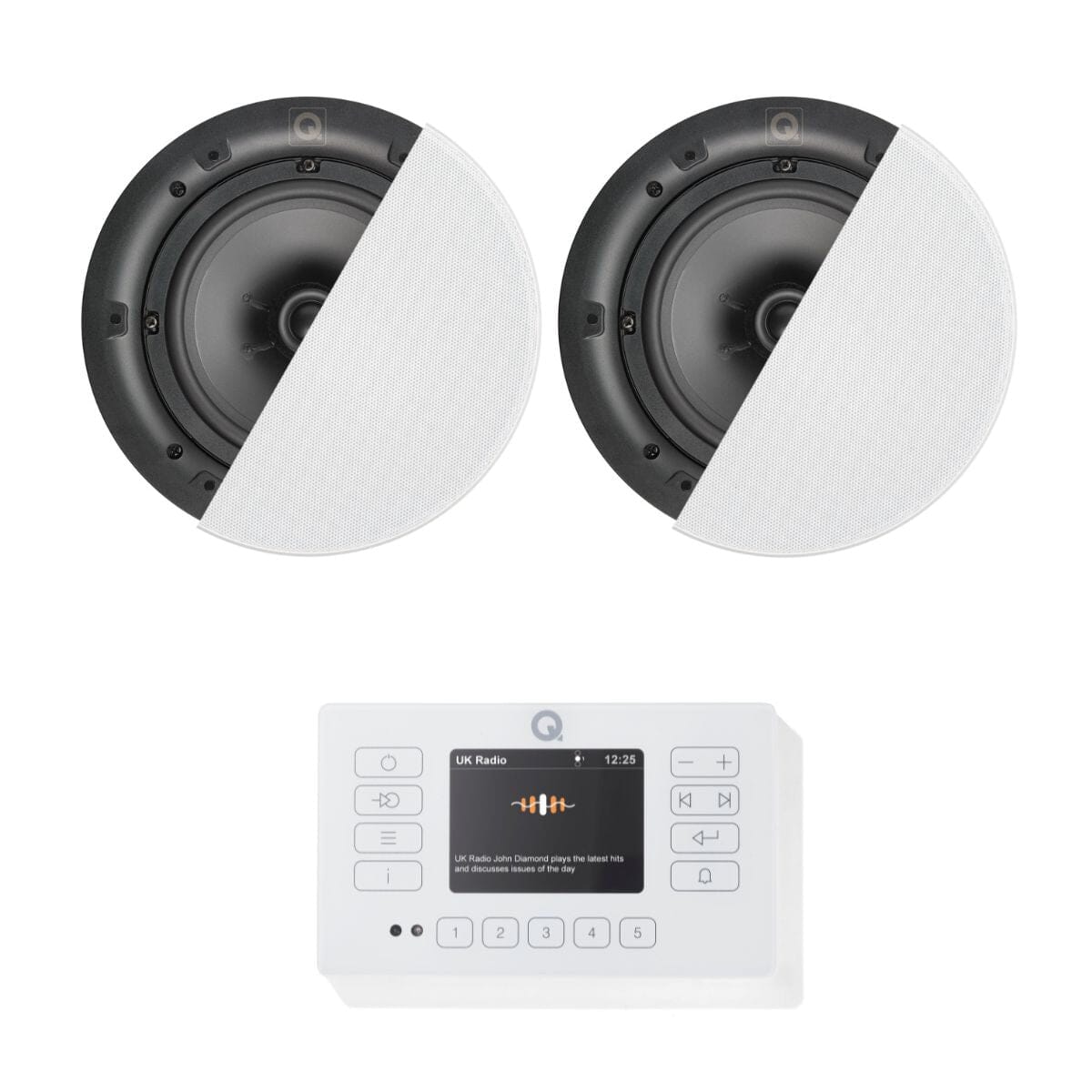 Q Acoustics E120 6.5" Bluetooth Ceiling Speaker System with DAB/FM Radio - K&B Audio