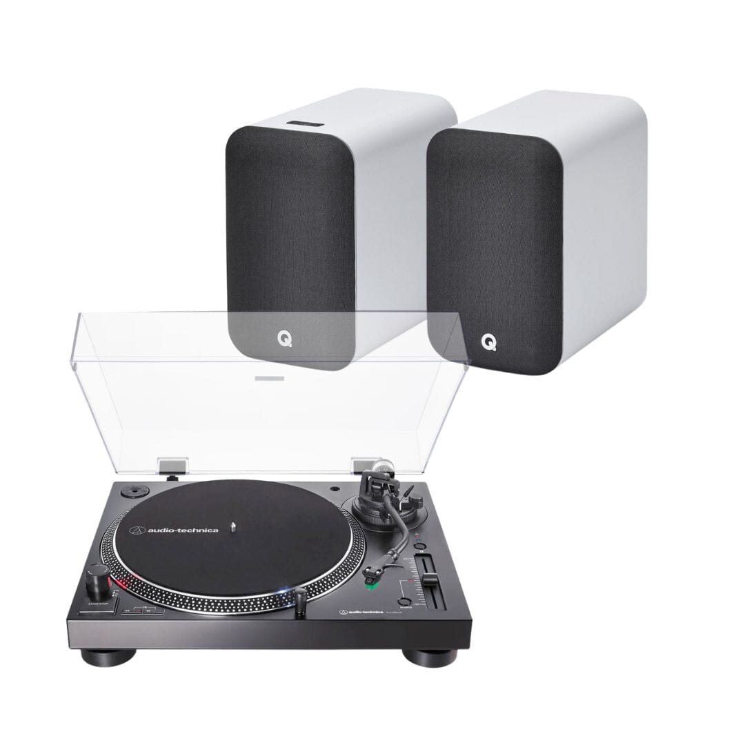 Audio Technica AT-LP120XBT-USB Bluetooth Turntable + Q Acoustics M20 Active Bluetooth Speakers - K&B Audio