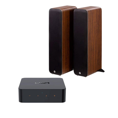 Q Acoustics M40 Active Floorstanding Speakers + WiiM Pro WiFi Music Streamer - K&B Audio