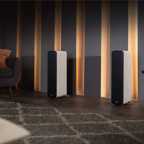 Q Acoustics M40 Active Floorstanding Speakers + Pro-Ject E1 Phono Turntable - K&B Audio