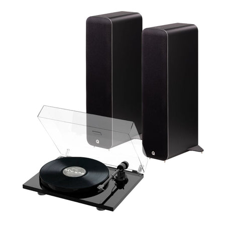 Q Acoustics M40 Active Floorstanding Speakers + Pro-Ject E1 Phono Turntable - K&B Audio