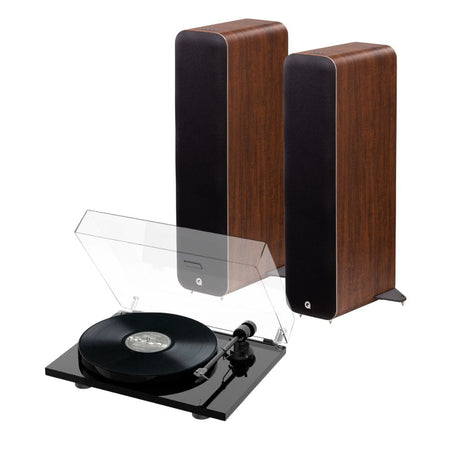 Q Acoustics M40 Active Floorstanding Speakers + Pro-Ject E1 Phono Turntable - K&B Audio