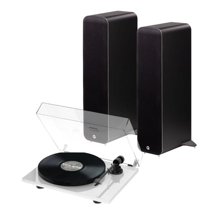 Q Acoustics M40 Active Floorstanding Speakers + Pro-Ject E1 Phono Turntable - K&B Audio