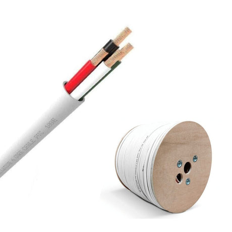 QED QX16/4 - 4 Core Speaker Cable - PVC - White (300m) - K&B Audio
