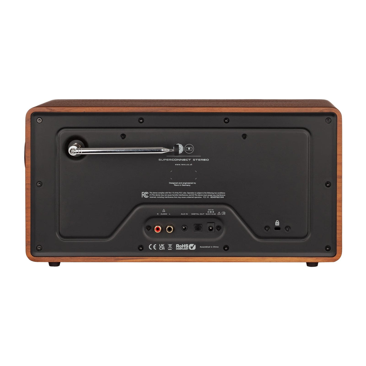 [OPEN BOX] REVO SuperConnect Stereo FM/DAB/Internet Radio with Bluetooth & WiFi - Black / Walnut - K&B Audio
