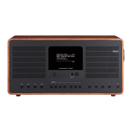 [OPEN BOX] REVO SuperConnect Stereo FM/DAB/Internet Radio with Bluetooth & WiFi - Black / Walnut - K&B Audio