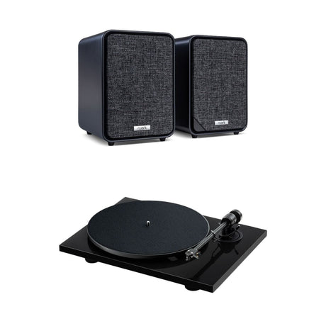 Ruark MR1 Active Bookshelf Speakers with Pro-Ject E1.2 Turntable Set - K&B Audio