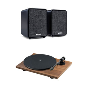Ruark MR1 Active Bookshelf Speakers with Pro-Ject E1.2 Turntable Set - K&B Audio