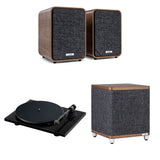 Ruark MR1 Active Bookshelf Speakers with Pro-Ject E1.2 Turntable Set - K&B Audio