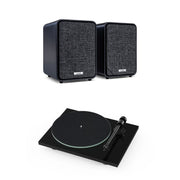 Ruark MR1 Active Bookshelf Speakers with Pro-Ject T1 EVO Turntable Set - K&B Audio