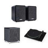 Ruark MR1 Active Bookshelf Speakers with Pro-Ject T1 EVO Turntable Set - K&B Audio