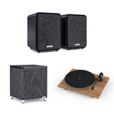 Ruark MR1 Active Bookshelf Speakers with Pro-Ject T1 EVO Turntable Set - K&B Audio