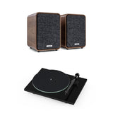 Ruark MR1 Active Bookshelf Speakers with Pro-Ject T1 EVO Turntable Set - K&B Audio