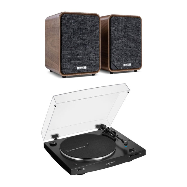 Ruark MR1 Bluetooth Bookshelf Speakers + Audio-Technica LP3XBT Automatic Bluetooth Turntable - K&B Audio