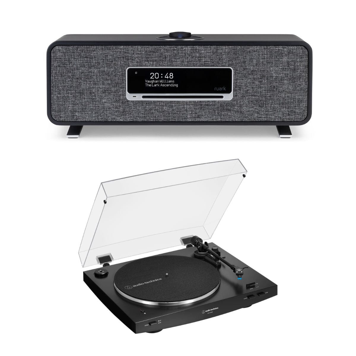 Ruark R3S Compact Music System + Audio-Technica LP3XBT Automatic Bluetooth Turntable - K&B Audio