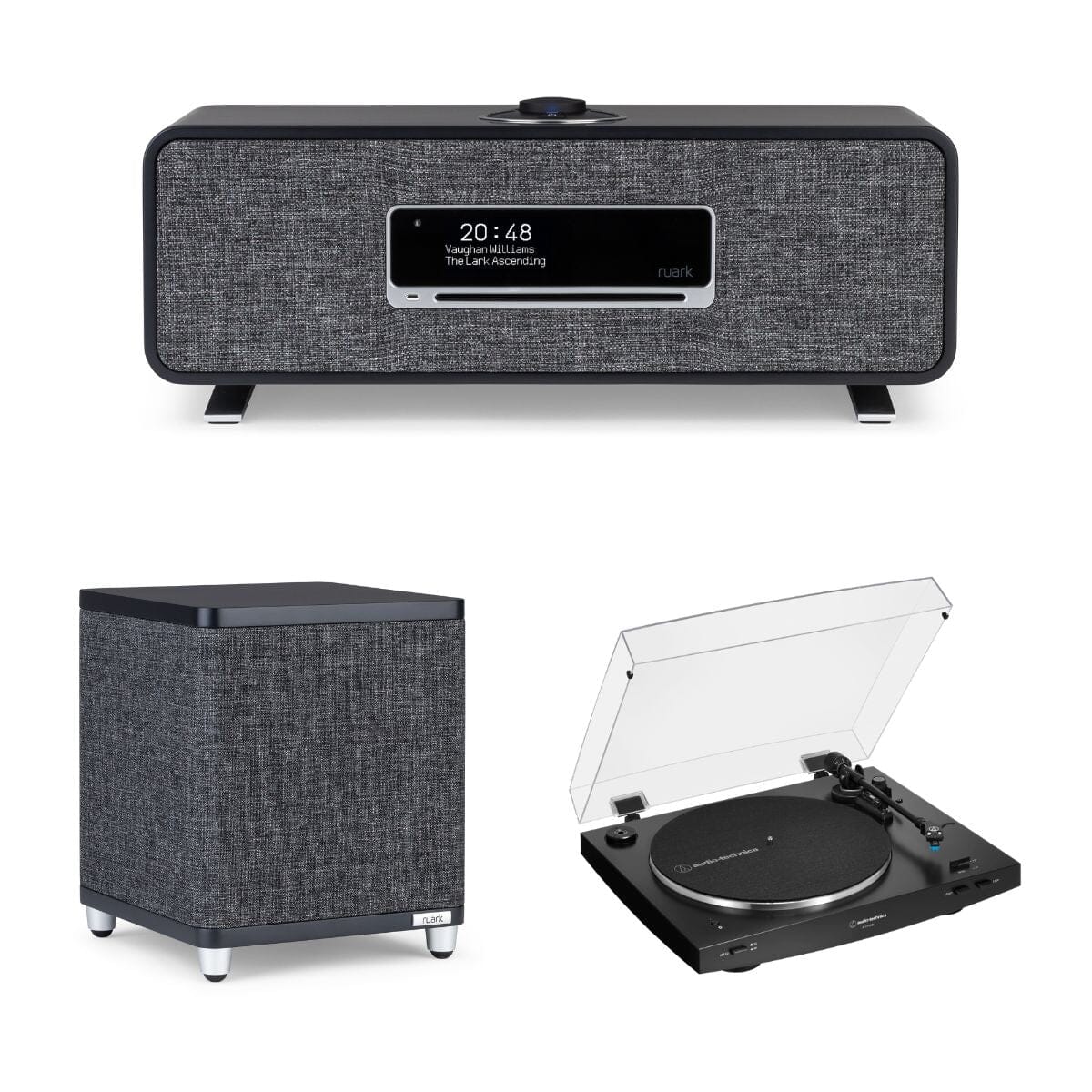 Ruark R3S Compact Music System + Audio-Technica LP3XBT Automatic Bluetooth Turntable - K&B Audio