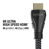 Sanus 1 Metre Ultra High Speed HDMI Cable Supports up to 8K @ 60Hz - K&B Audio