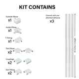 Sanus 10-Piece 45" x 1.5" PVC White Cord/Cable Organization Kit - K&B Audio
