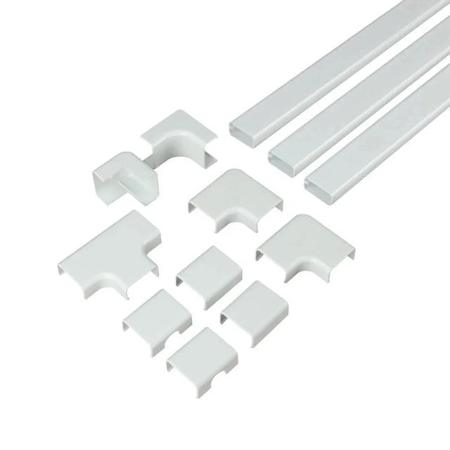 Sanus 10-Piece 45" x 1.5" PVC White Cord/Cable Organization Kit - K&B Audio