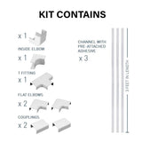 Sanus 10-Piece 48" x 1" PVC White Cord/Cable Organization Kit (Holds up to 3 Cables) - K&B Audio