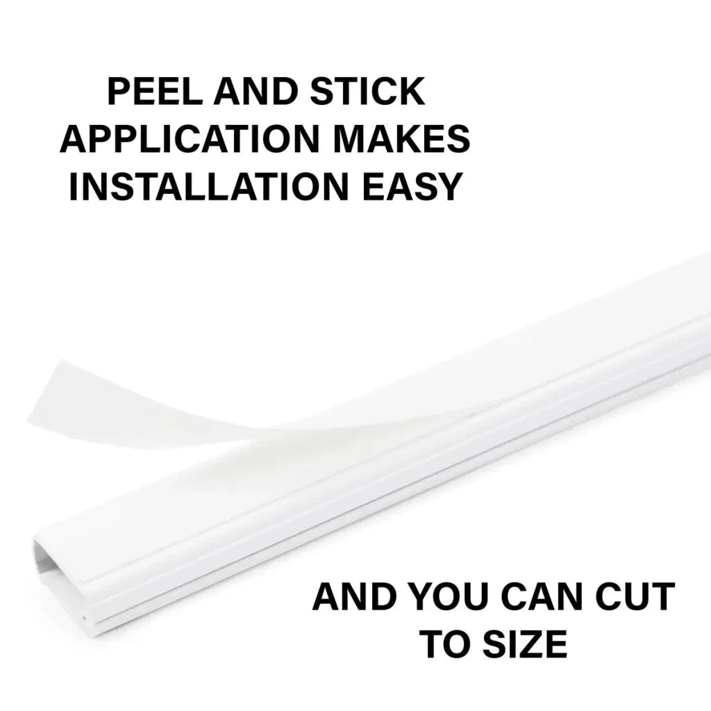 Sanus 10-Piece 48" x 1" PVC White Cord/Cable Organization Kit (Holds up to 3 Cables) - K&B Audio