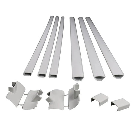 Sanus 12-Piece 48" x 1" PVC White Home Theater Cabling Kit (Holds up to 4 Cables) Accessories Sanus 
