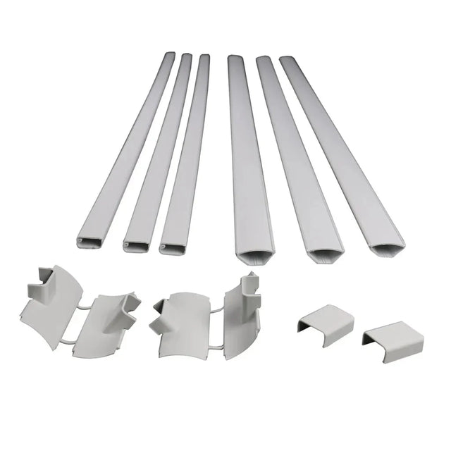 Sanus 12-Piece 48" x 1" PVC White Home Theater Cabling Kit (Holds up to 4 Cables) - K&B Audio