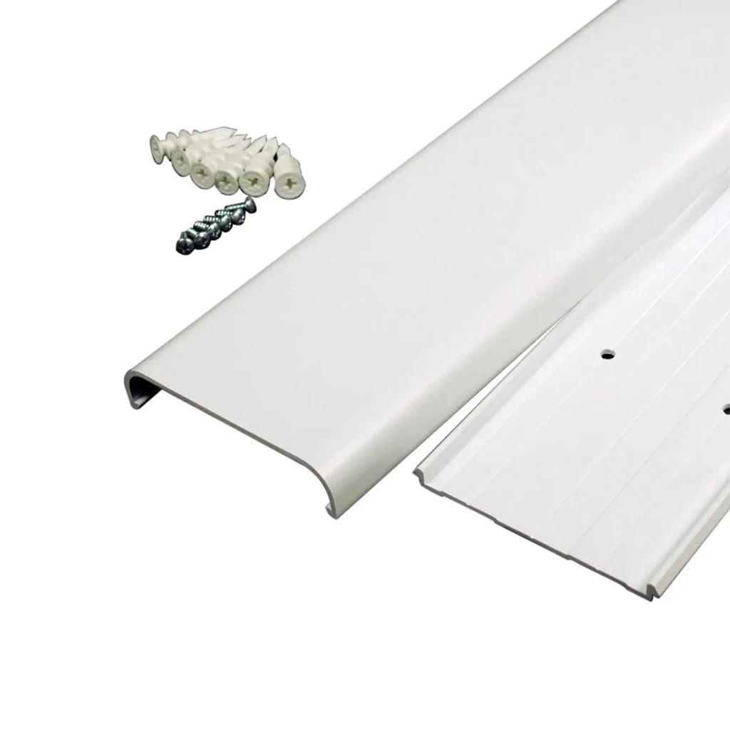 Sanus 2-Piece 48" x 3.5" PVC White Flat Screen TV Kit (Holds up to 5 Cables) - K&B Audio