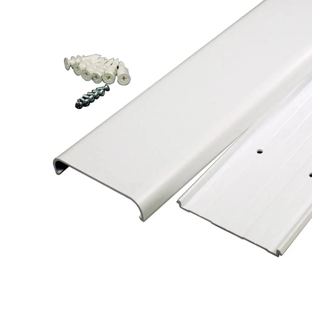 Sanus 2-Piece 48" x 3.5" PVC White Flat Screen TV Kit (Holds up to 5 Cables) - K&B Audio