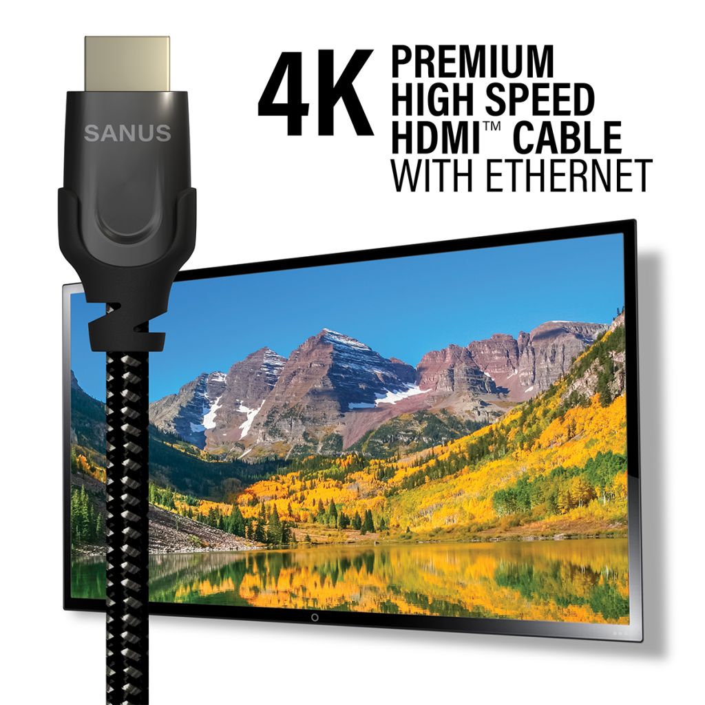 Sanus 3 Metre Premium High Speed HDMI Cable Supports up to 4K @ 60Hz - K&B Audio
