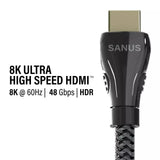 Sanus 3 Metre Ultra High Speed HDMI Cable Supports up to 8K @ 60Hz - K&B Audio