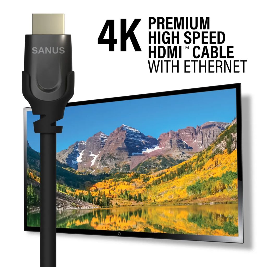 Sanus 4 Metre Premium High Speed HDMI Cable Supports up to 4K @ 60Hz - K&B Audio