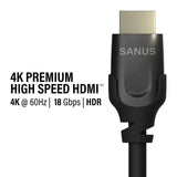 Sanus 5 Metre Premium High Speed HDMI Cable Supports up to 4K @ 60Hz - K&B Audio