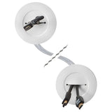 Sanus 5-Piece 3-3/4" x 3.75" PVC White Flat Screen TV In Wall Grommet Kit - K&B Audio