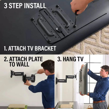 Sanus Advanced Full-Motion 4D® + Shift™ TV Wall Mount for TVs 19"-43" - K&B Audio