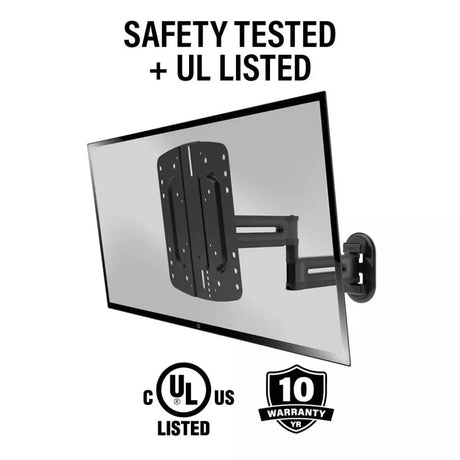 Sanus Advanced Full-Motion 4D® + Shift™ TV Wall Mount for TVs 19"-43" - K&B Audio
