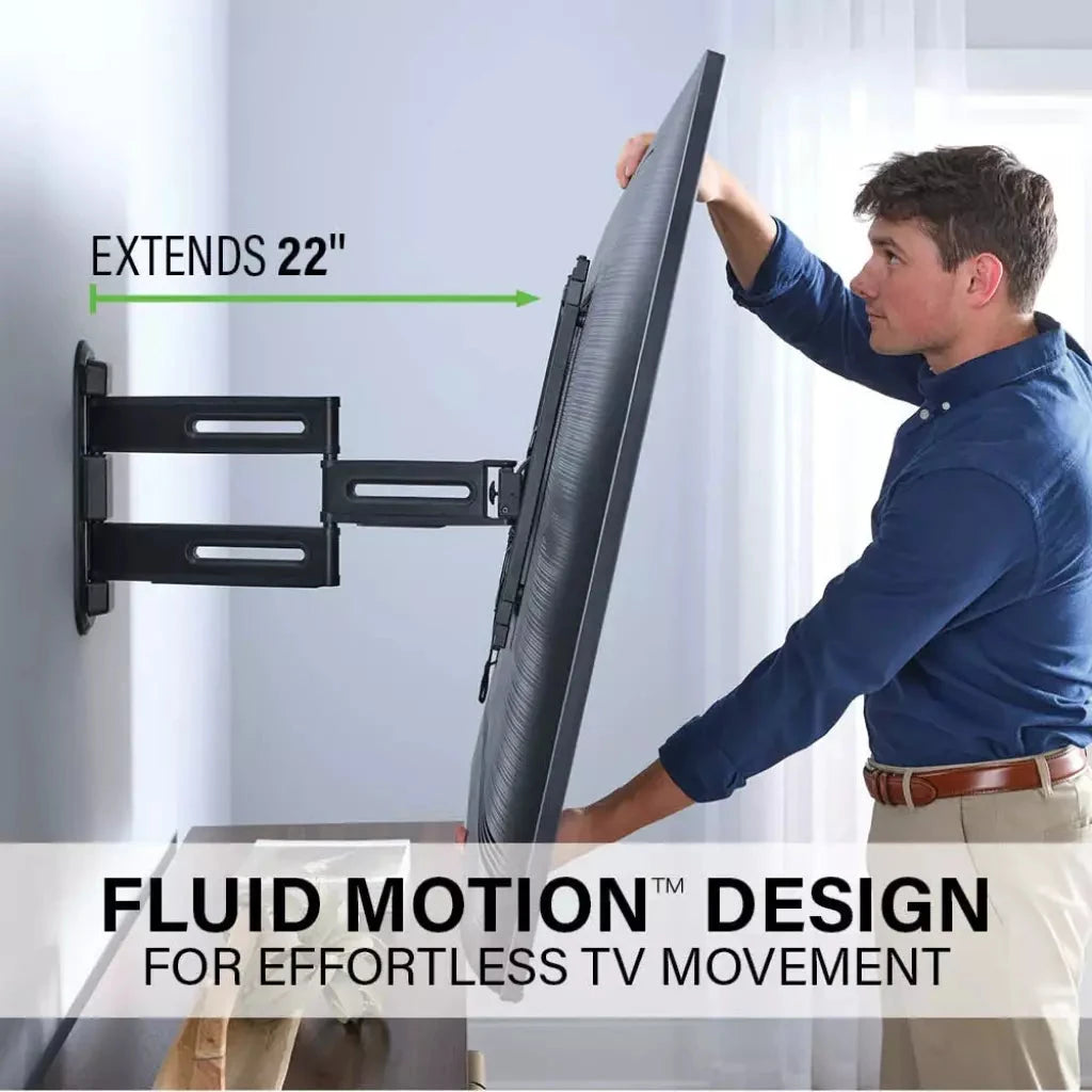 Sanus Advanced Full-Motion 4D® + Shift™ TV Wall Mount for TVs 32"-65" - K&B Audio
