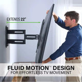 Sanus Advanced Full-Motion 4D® + Shift™ TV Wall Mount for TVs 32"-65" - K&B Audio